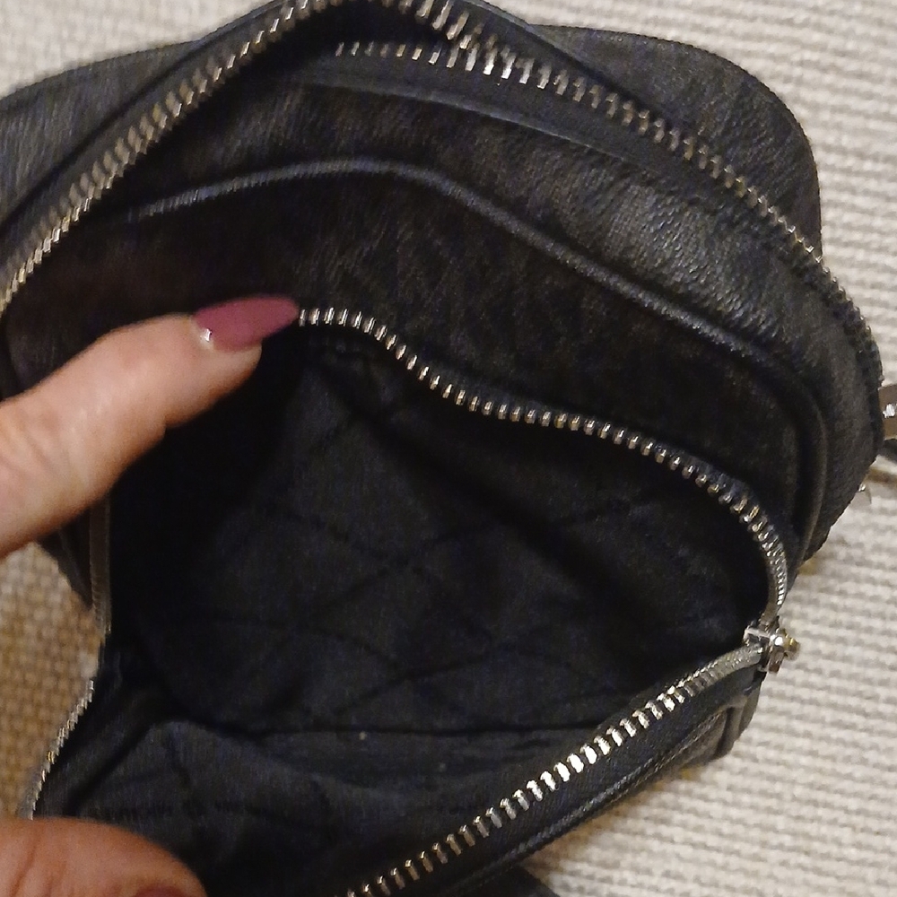 Michael Kors Gray and Black Messenger Bag - Picture 8 of 15